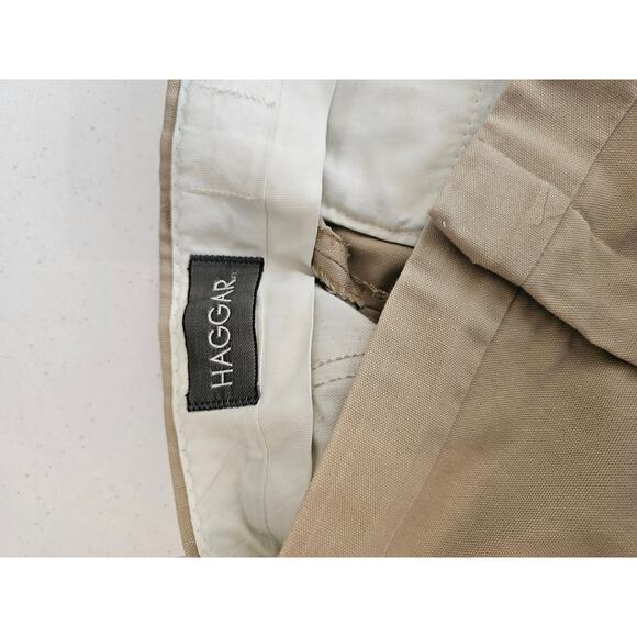 Haggar Men's Tan Straight Leg Casual Chino Dress Pants Sz 42x34 - Picture 5 of 5